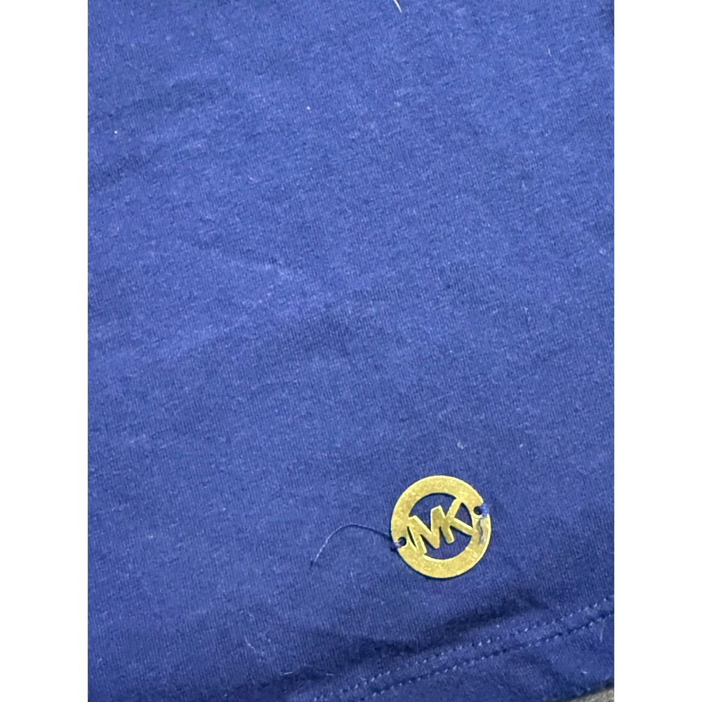 Michael Kors Cold Shoulder Top Casual Everyday Blue Top Size Large‎ - Picture 4 of 5
